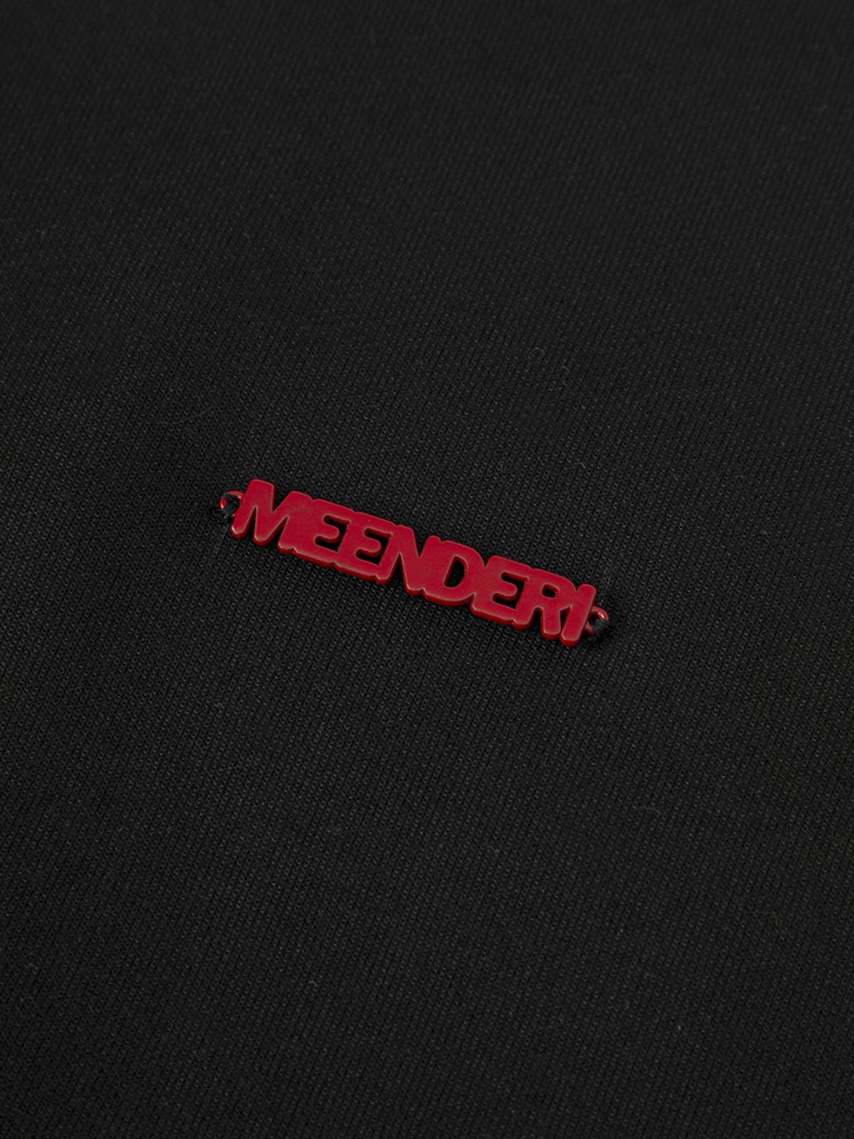 민더리(MEENDERI) [UNISEX] STITCH POCKET ZIP UP HOODIE - BLACK