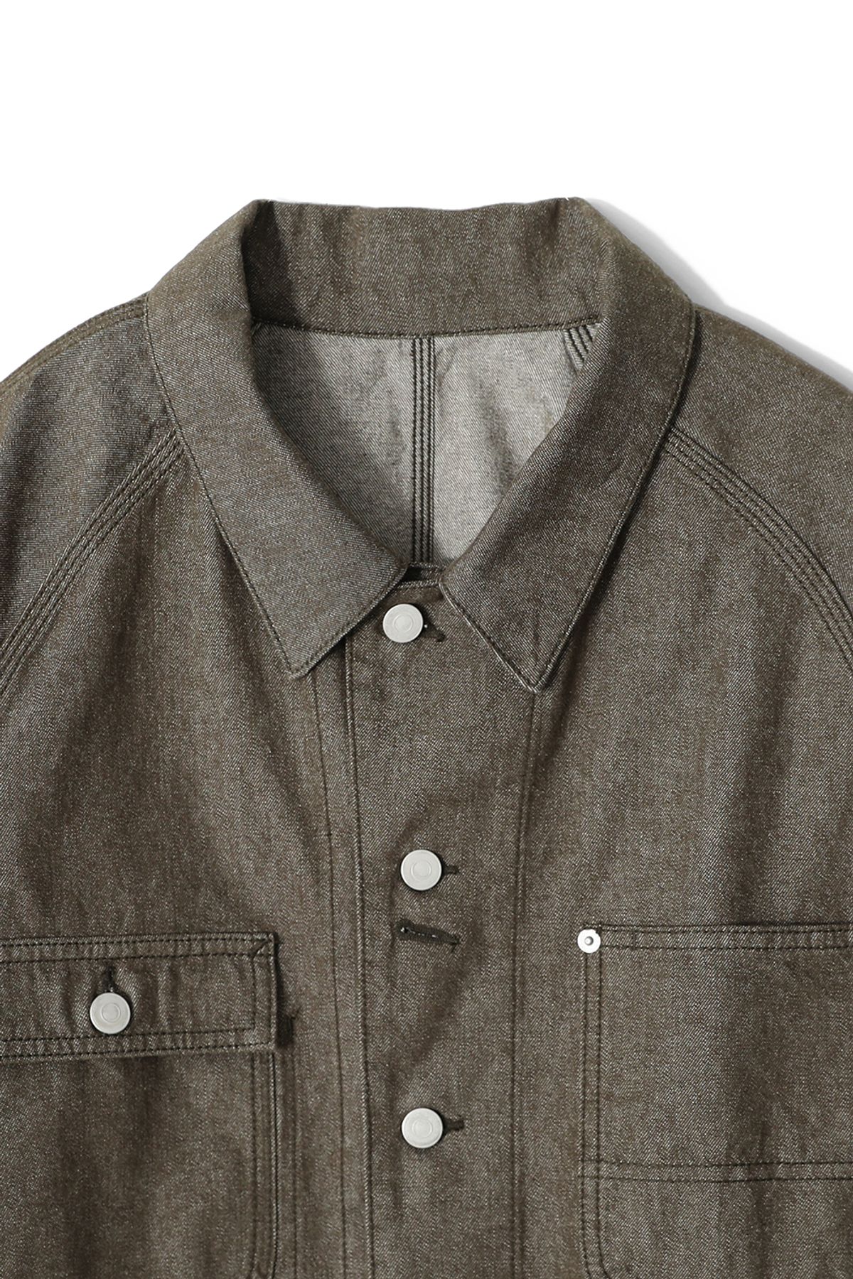 홀리선(HORLISUN) Painter Denim Chore Jacket Olive