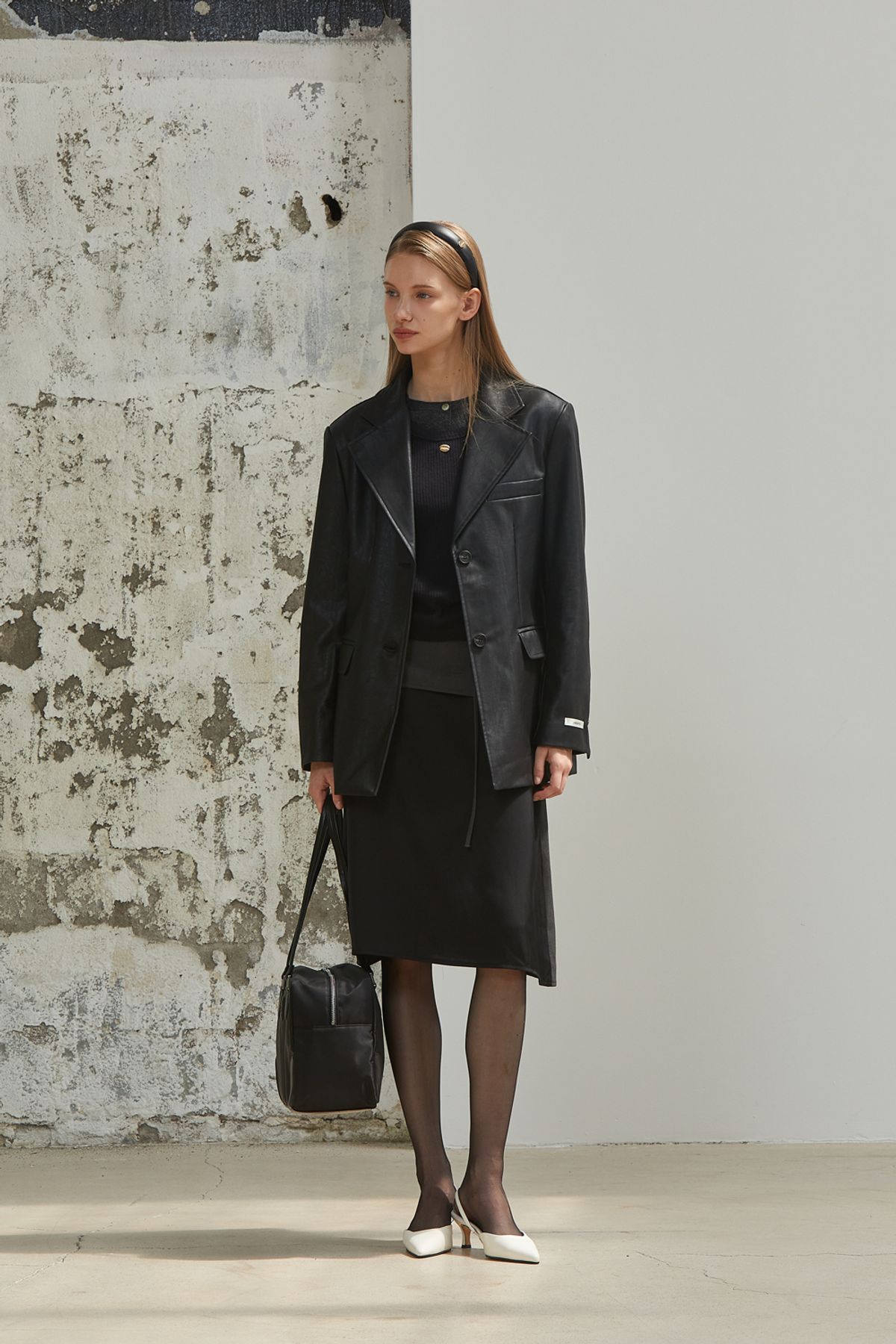 아노에틱(ANOETIC) ANC FAUX LEATHER JACKET_BLACK