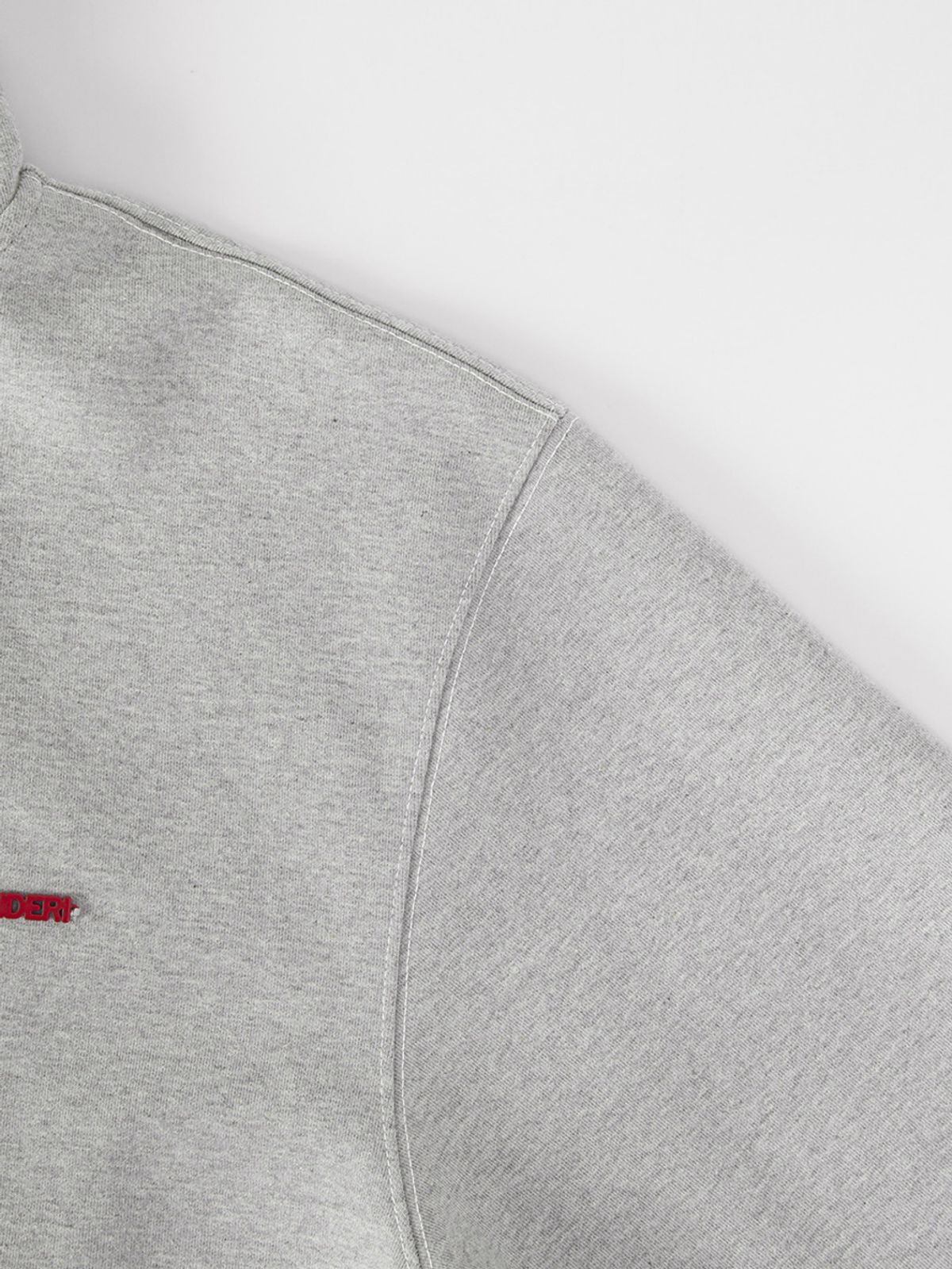 민더리(MEENDERI) [UNISEX] STITCH POCKET ZIP UP HOODIE - GREY