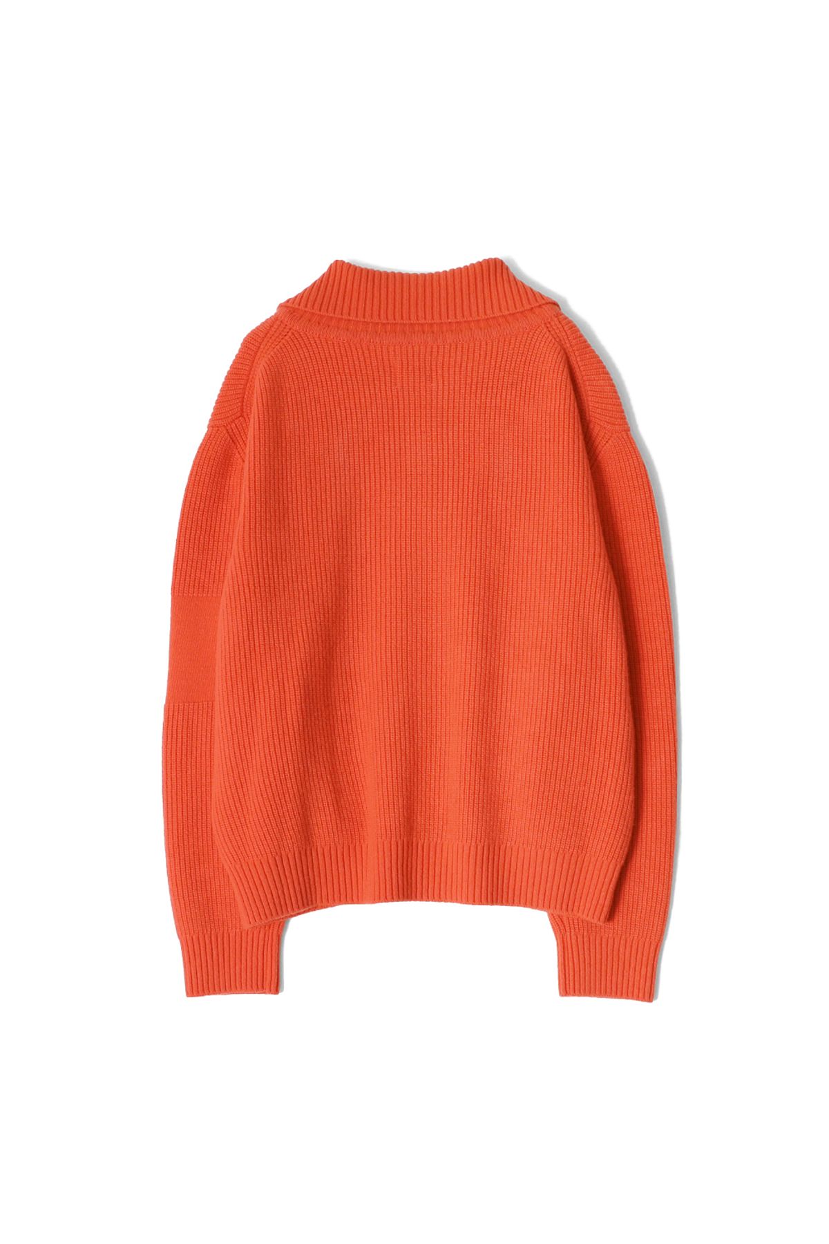 홀리선(HORLISUN) Marshall Full Zip Up Rib Knit Orange