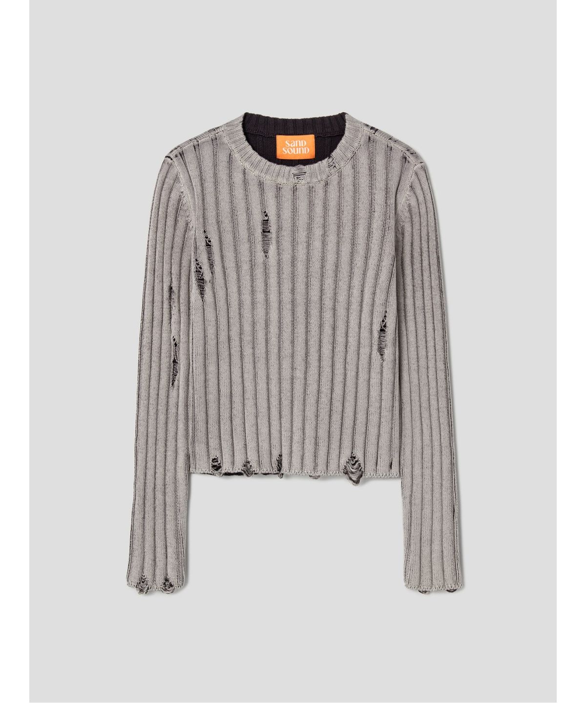 샌드 사운드(SAND SOUND) Dying Effect Destroyed Pullover  Grey