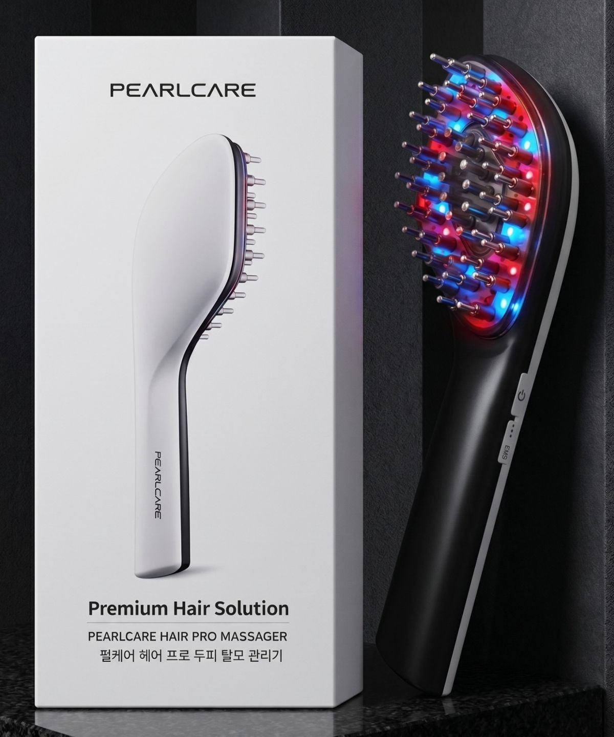 펄케어(PEARLCARE) 헤어프로 두피 마사지기 관리기 브러쉬 고주파 EMS 뷰티 디바이스