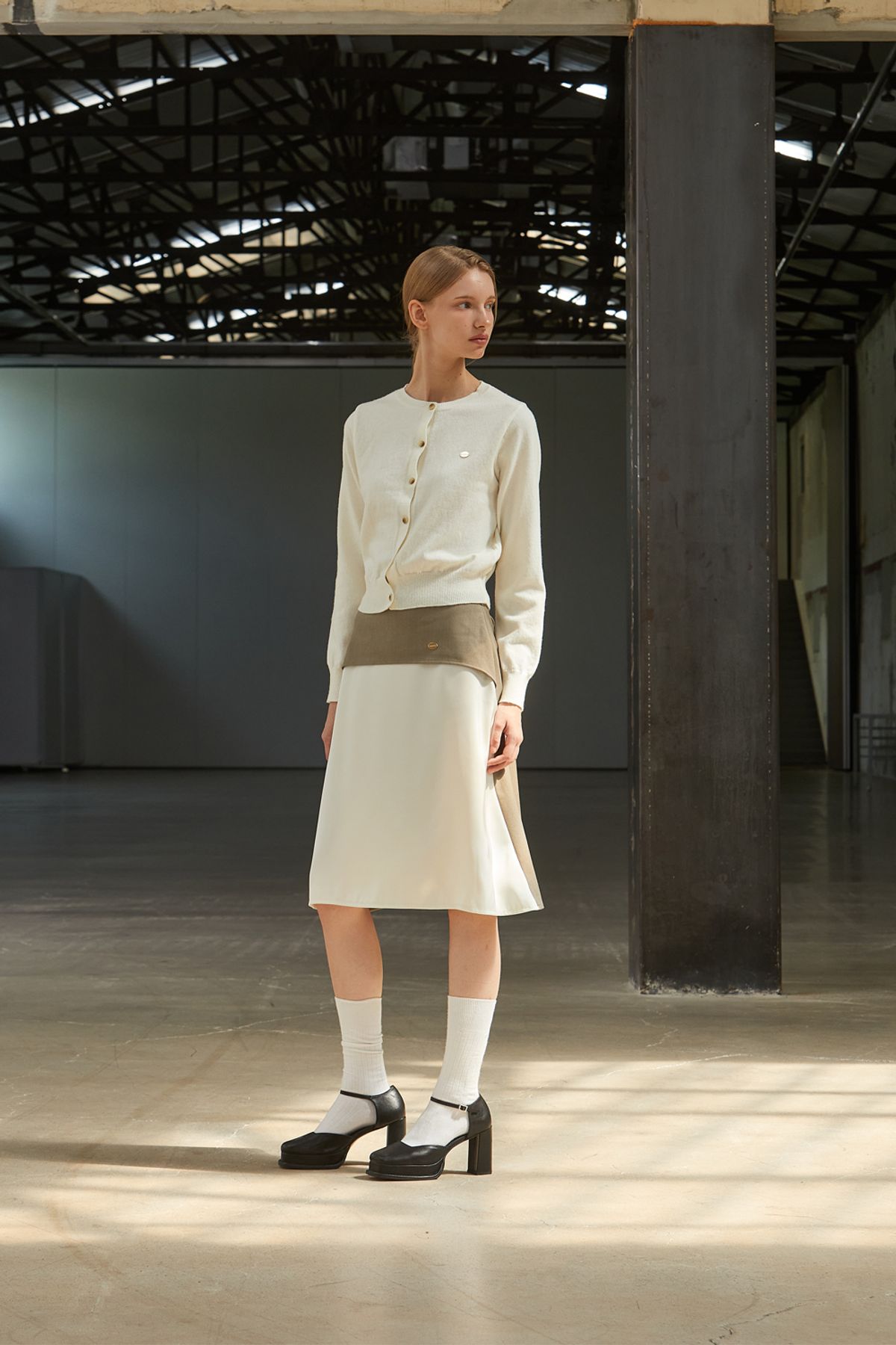 아노에틱(ANOETIC) MODIFY STRING SKIRT_BEIGE