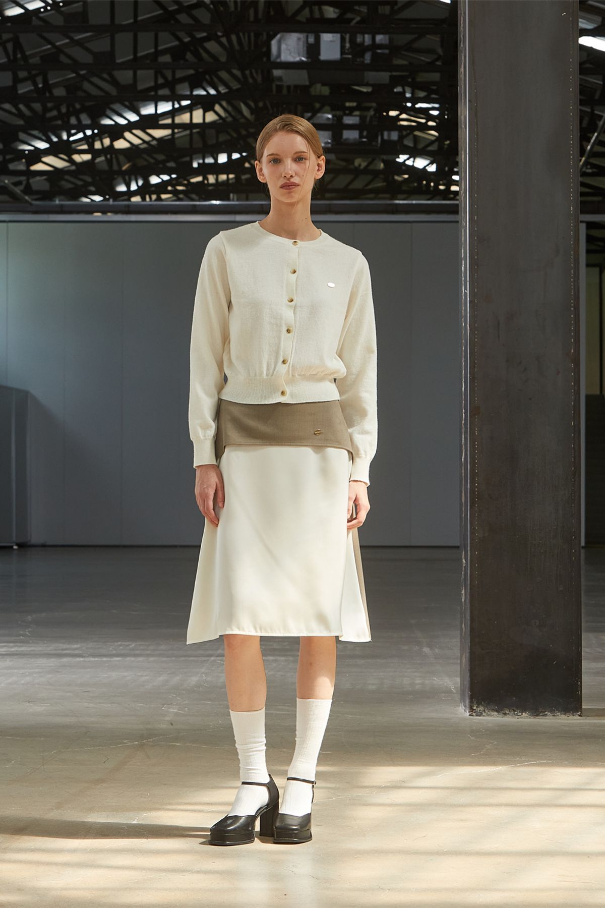 아노에틱(ANOETIC) MODIFY STRING SKIRT_BEIGE