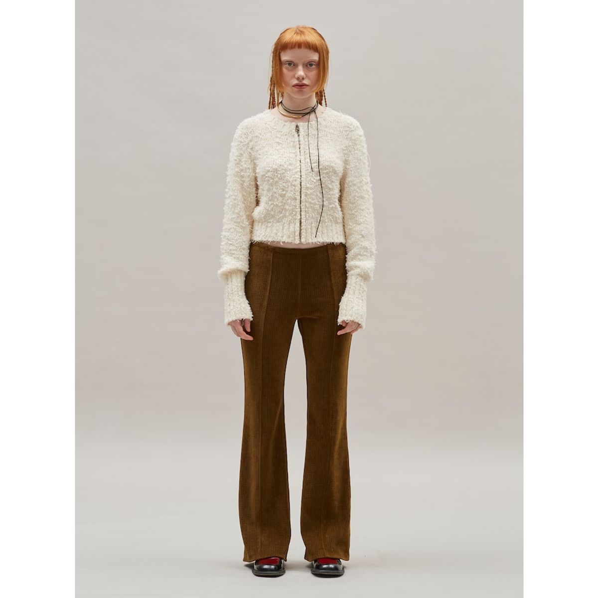 샌드 사운드(SAND SOUND) Corduroy Slim Bootcut Pants  Yellowish Brown