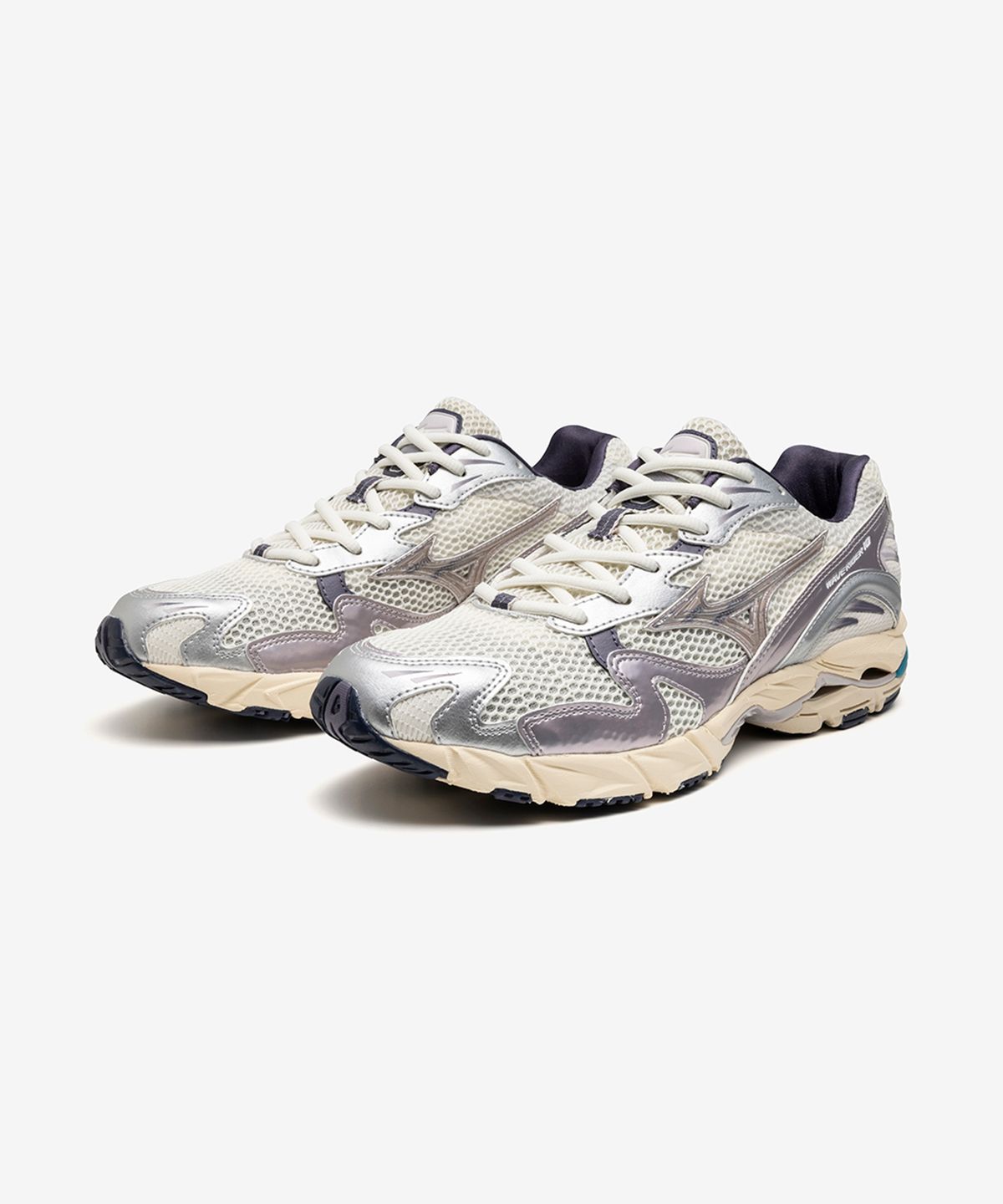 미즈노(MIZUNO) (공용) 웨이브 라이더 10 - 스노우 화이트:라일락 마블:그레이스톤 / D1GA243105