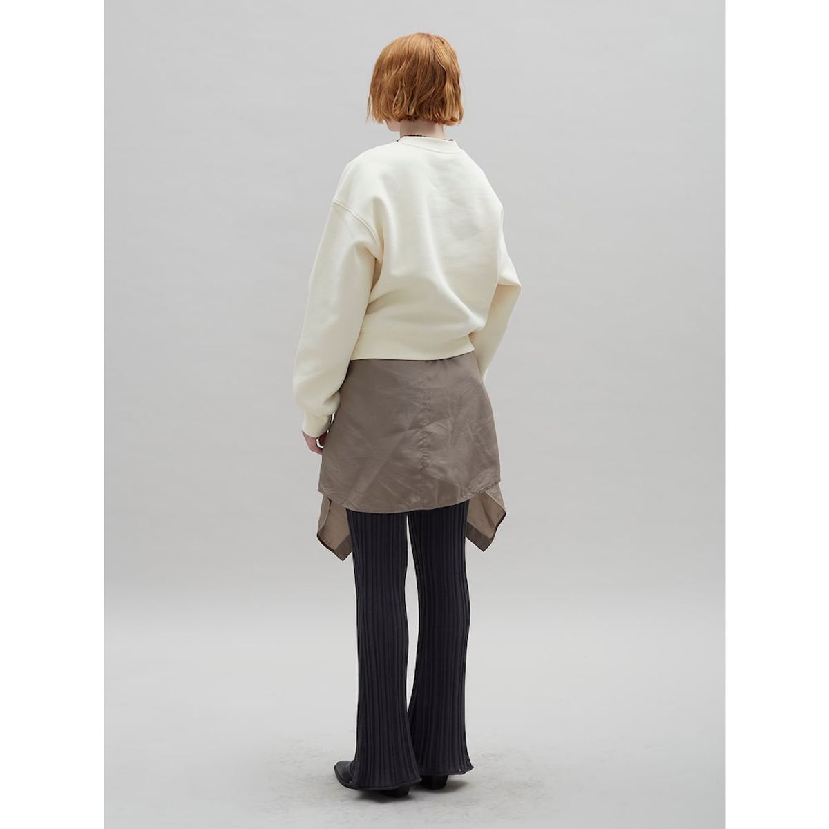샌드 사운드(SAND SOUND) Lip Texture Bootcut Knit Pants  Ash