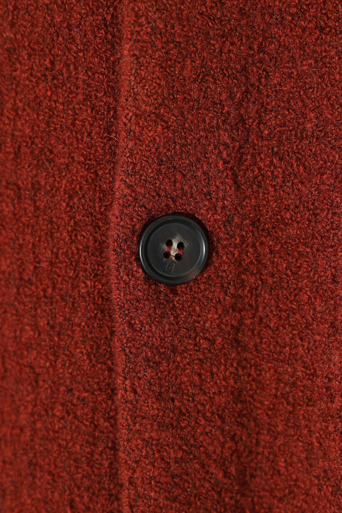 홀리선(HORLISUN) Acorn Boucle Hood Knit Cardigan Melange Brick