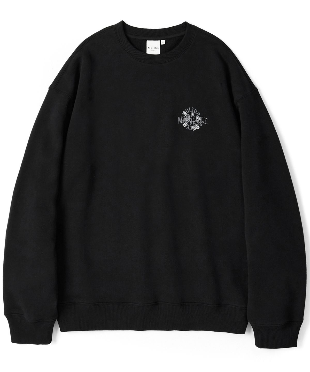 쿨트(KULTE) Swirl logo crewneck Black