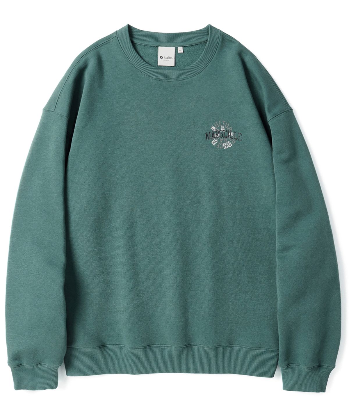 쿨트(KULTE) Swirl logo crewneck D.green