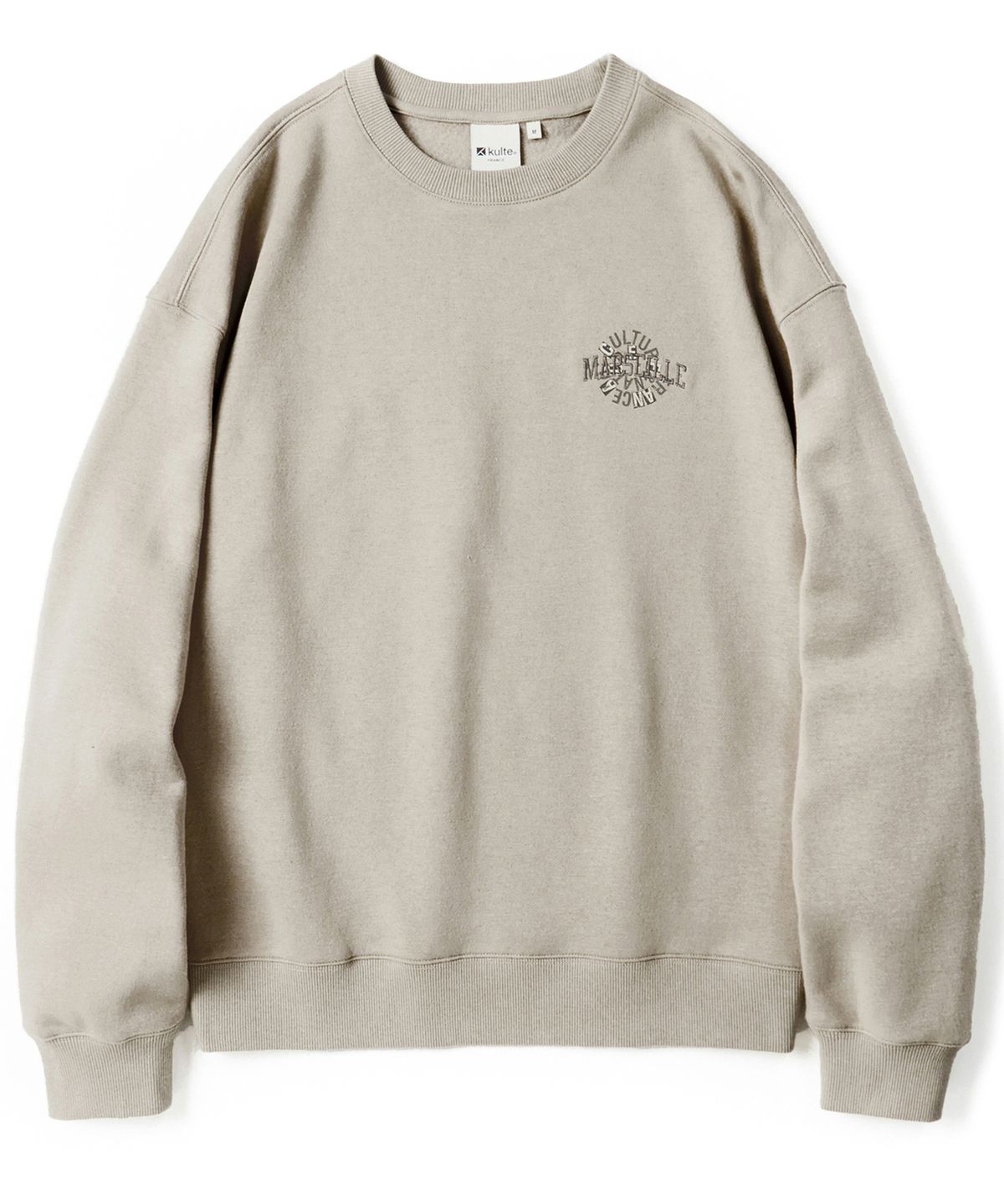 쿨트(KULTE) Swirl logo crewneck L.beige