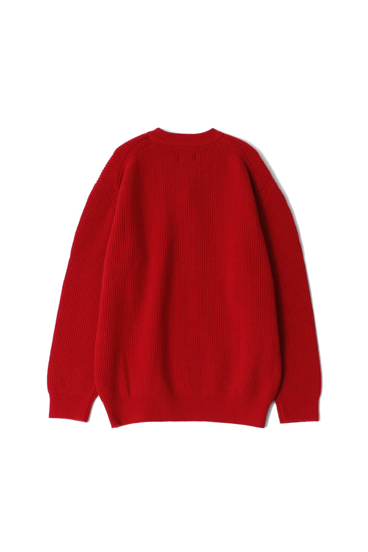 홀리선(HORLISUN) Northyork Crewneck Heavy Knit Urban Red