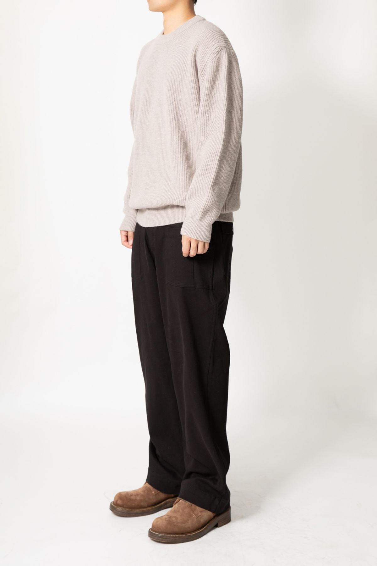 홀리선(HORLISUN) Northyork Crewneck Heavy Knit Ecru
