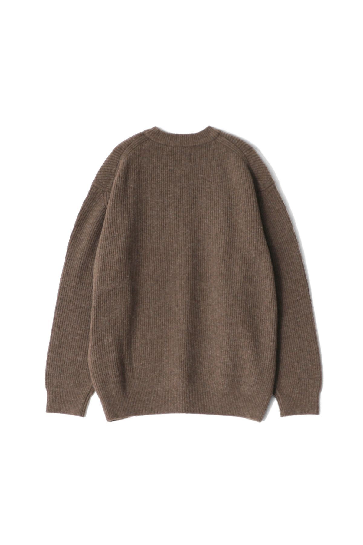 홀리선(HORLISUN) Northyork Crewneck Heavy Knit Melange Brown