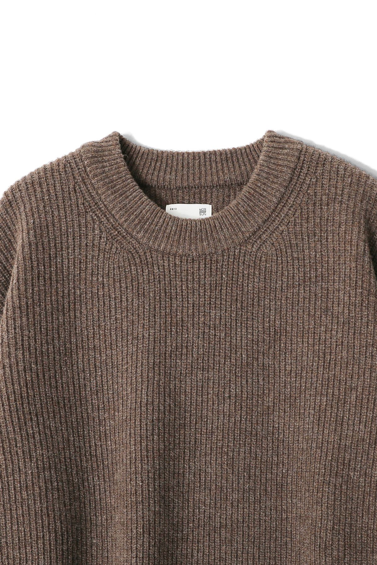 홀리선(HORLISUN) Northyork Crewneck Heavy Knit Melange Brown
