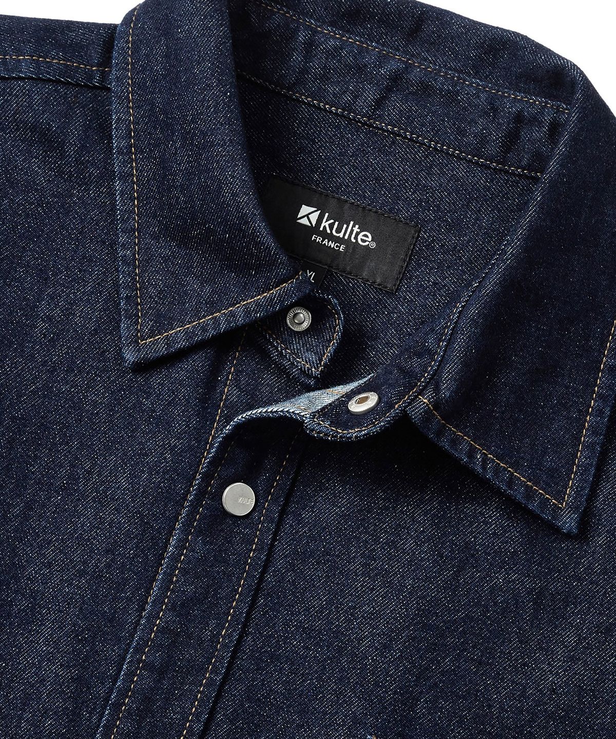 쿨트(KULTE) Washed work denim shirt Indigo