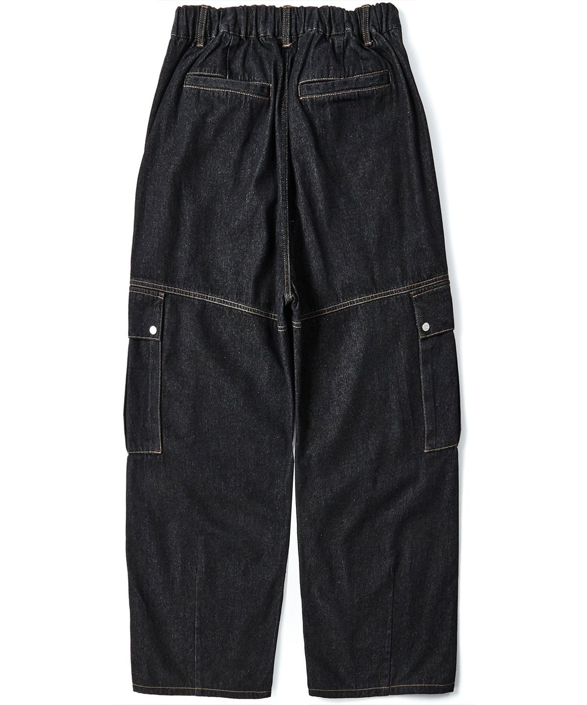 쿨트(KULTE) Washed cargo denim pants Black