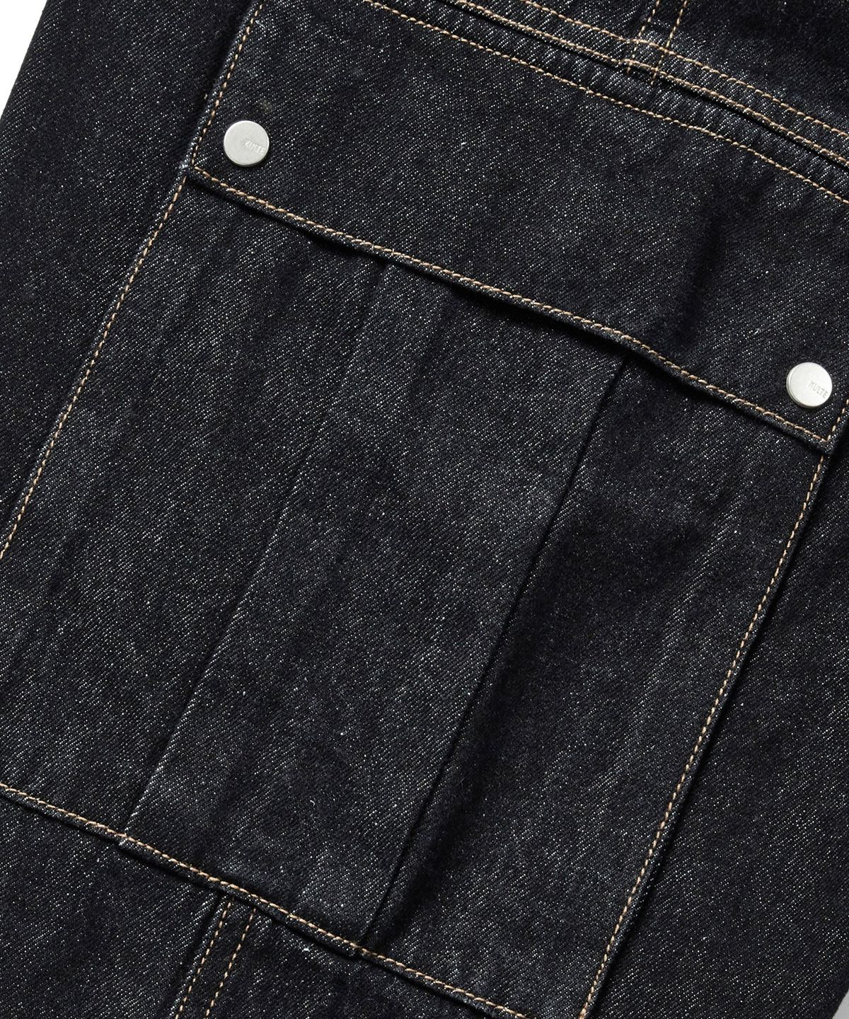 쿨트(KULTE) Washed cargo denim pants Black