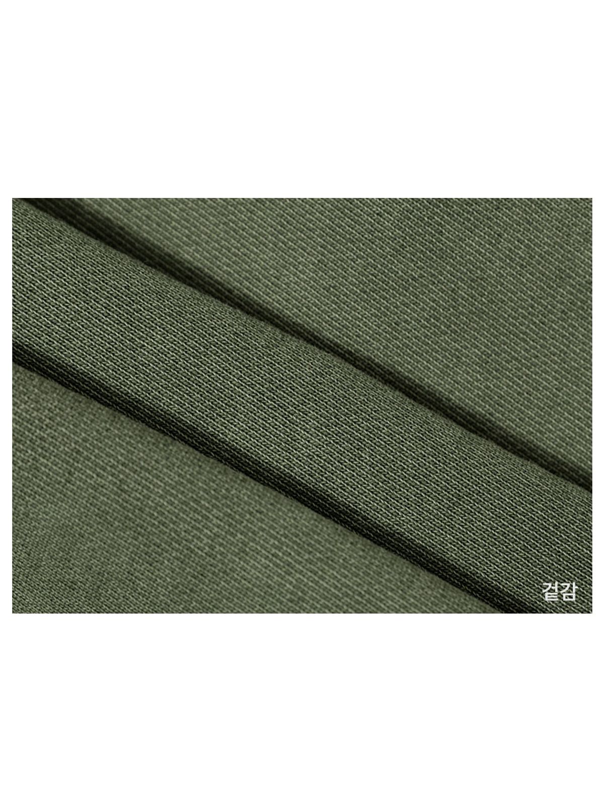 구빈(GUBIN) 피그먼트 라인 밴딩 후드 - 카키