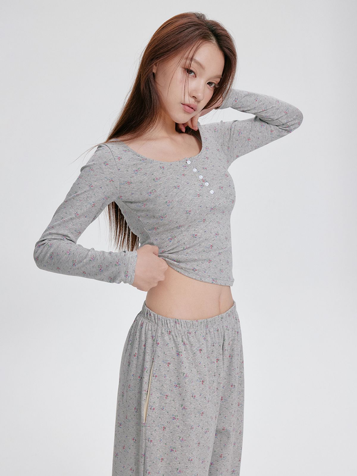 오끌레르(EAU CLAIR) 로리 긴팔 탑 + 팬츠 SET