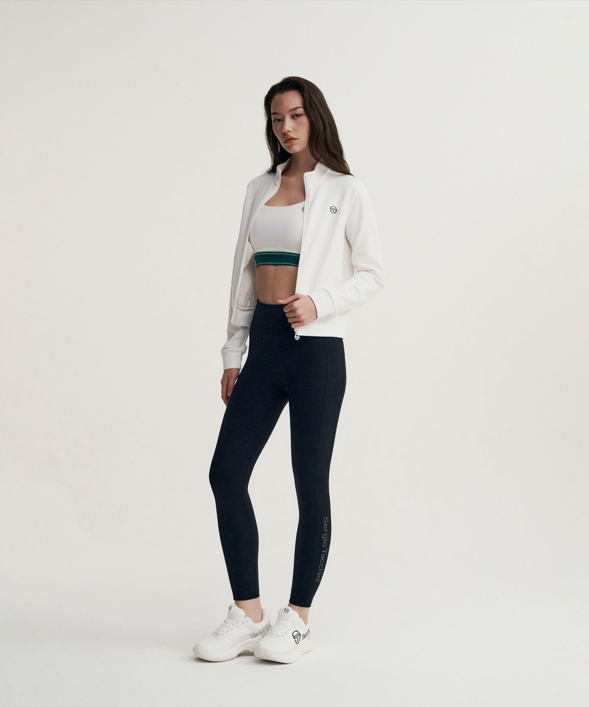 세르지오 타키니(SERGIO TACCHINI) W 에센셜 기모 트랙탑 (White)