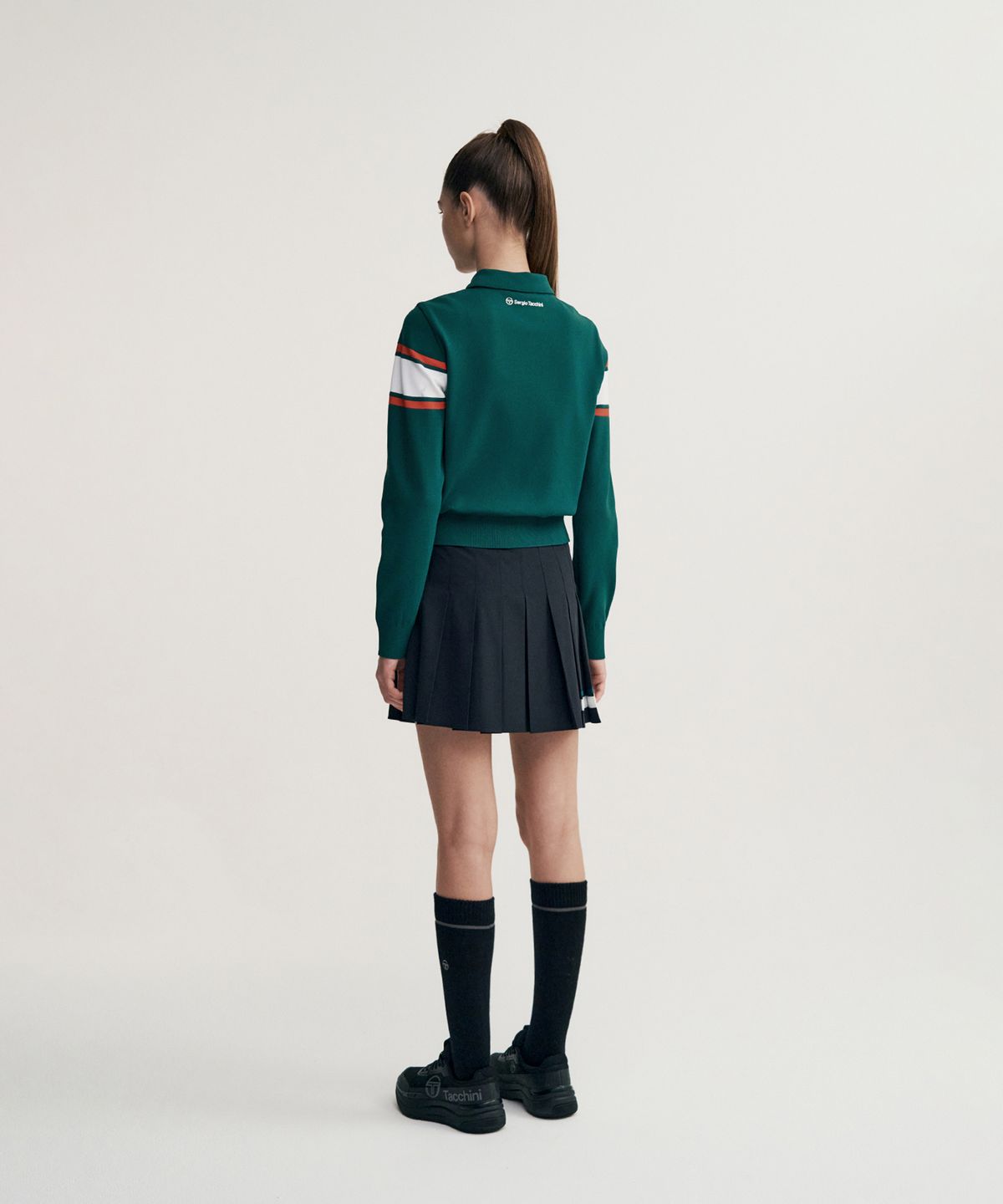 세르지오 타키니(SERGIO TACCHINI) W 플래그 베러니트 카라 풀오버 (Green)
