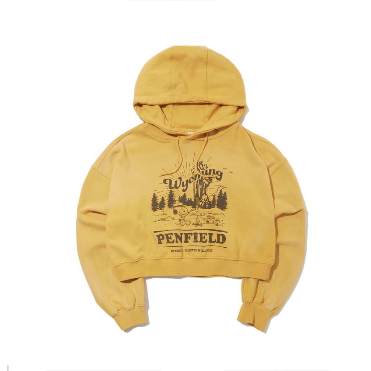 펜필드(PENFIELD) [P X PEANUTS] WYOMING SWEAT HOODIE YELLOW_FQ4KT11F