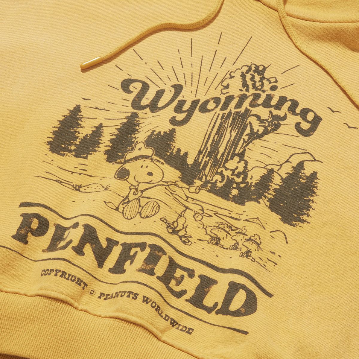 펜필드(PENFIELD) [P X PEANUTS] WYOMING SWEAT HOODIE YELLOW_FQ4KT11F