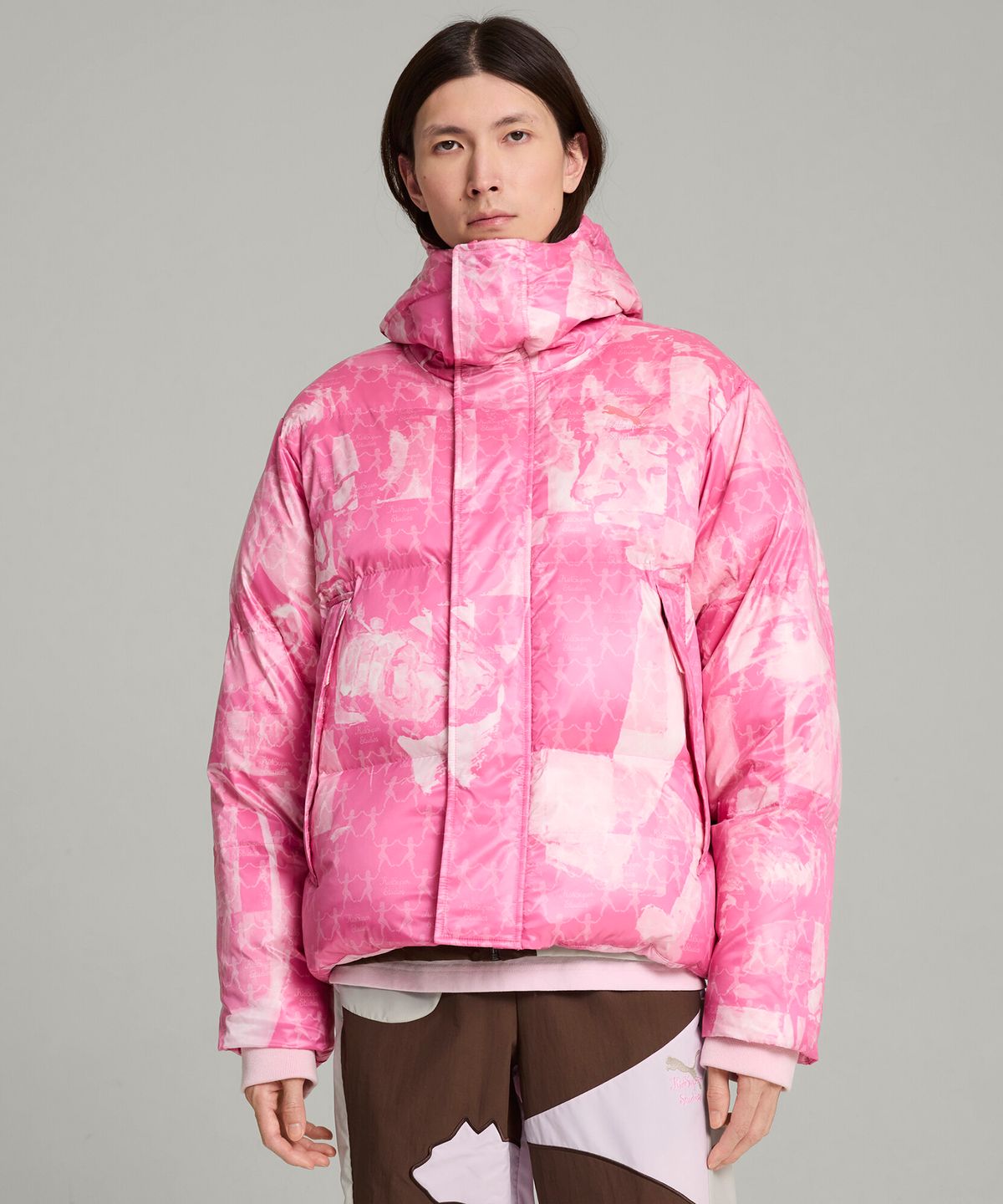 푸마(PUMA) 푸마 x 키드수퍼 MMQ AOP Puffer Jacket - 펄 핑크 / 626704-71