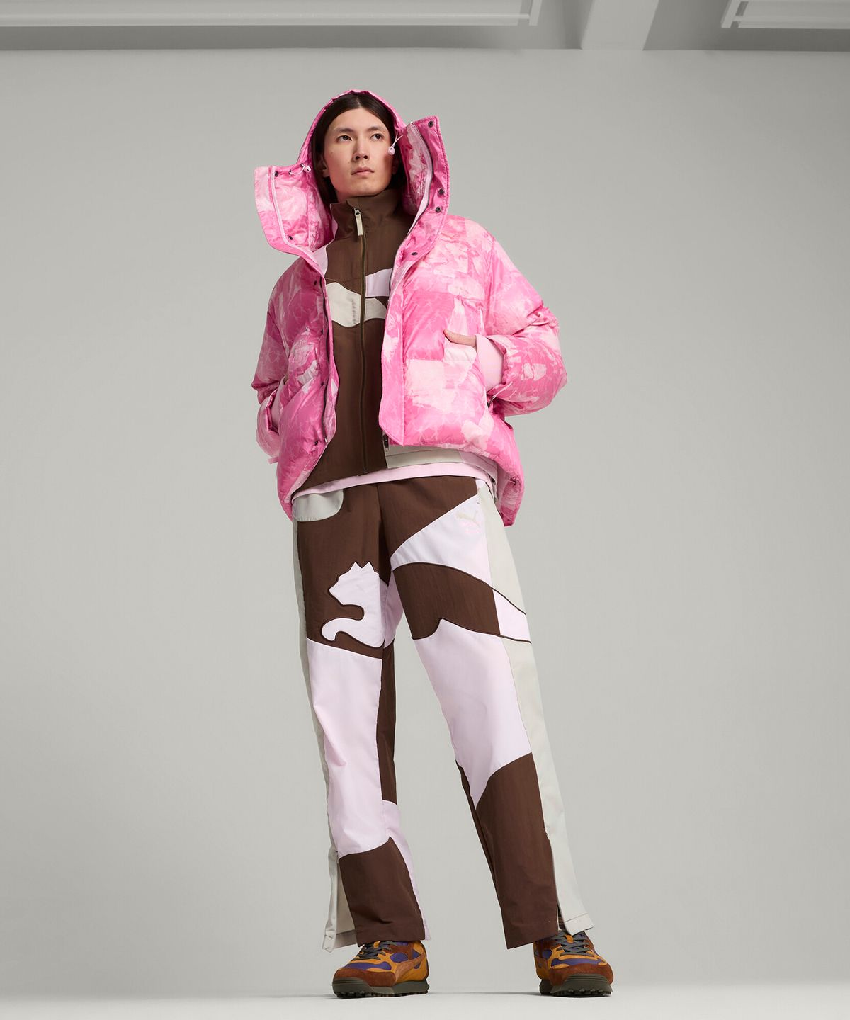 푸마(PUMA) 푸마 x 키드수퍼 MMQ AOP Puffer Jacket - 펄 핑크 / 626704-71