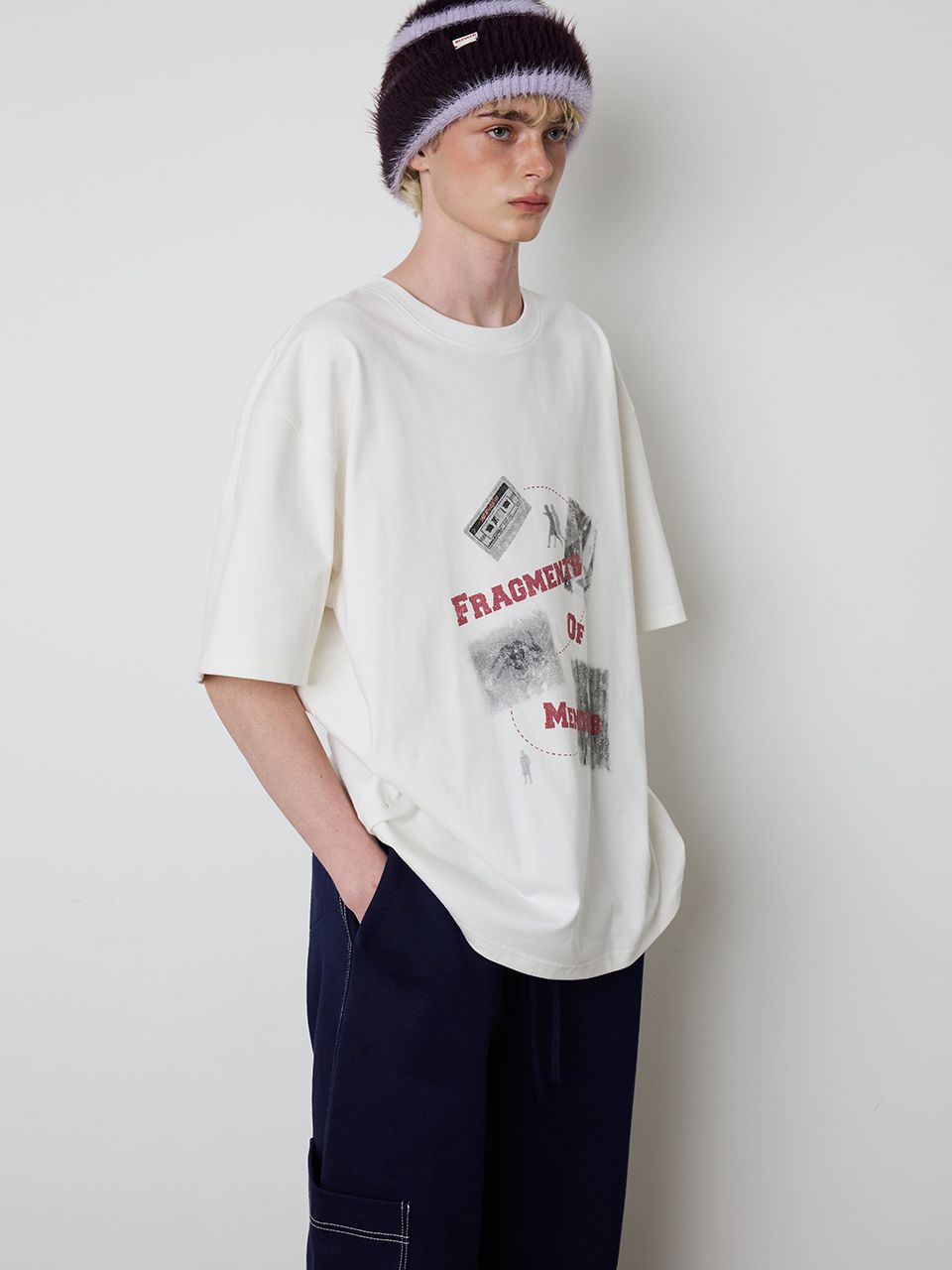 ★MEENDERI★[UNISEX] FRAGMENTS PRINT T-SHIRT - WHITE★正規品 MUSINSA | MEENDERI [UNISEX] FRAGMENTS PRINT T-SHIRT - WHITE