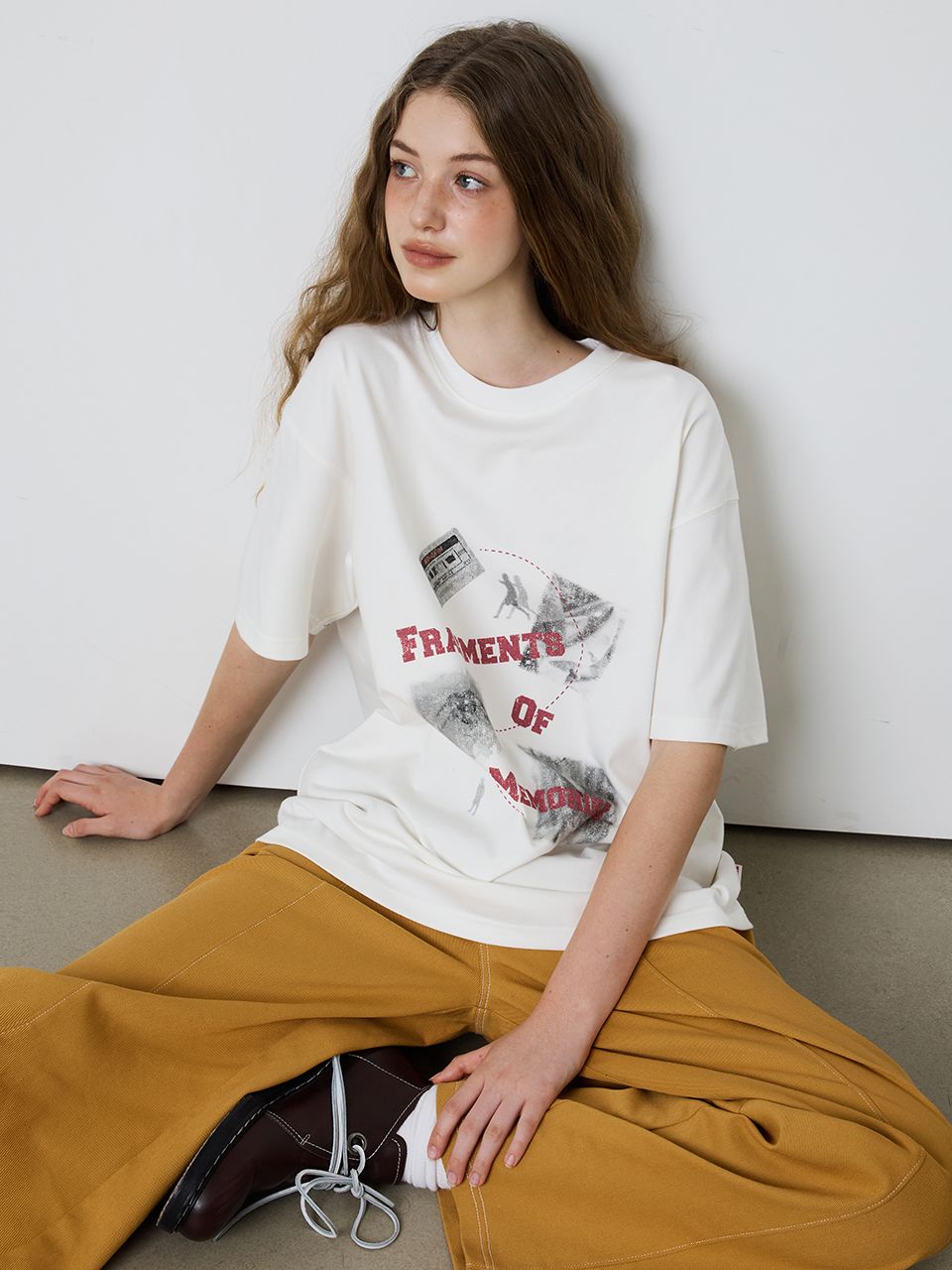 ★MEENDERI★[UNISEX] FRAGMENTS PRINT T-SHIRT - WHITE★正規品 MUSINSA | MEENDERI [UNISEX] FRAGMENTS PRINT T-SHIRT - WHITE