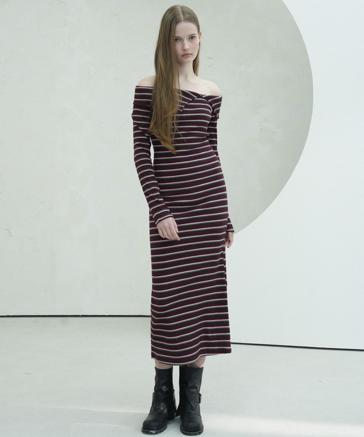 비바셔스(VIVACIOUS) Lovely Stripe Long Dress - 4COL