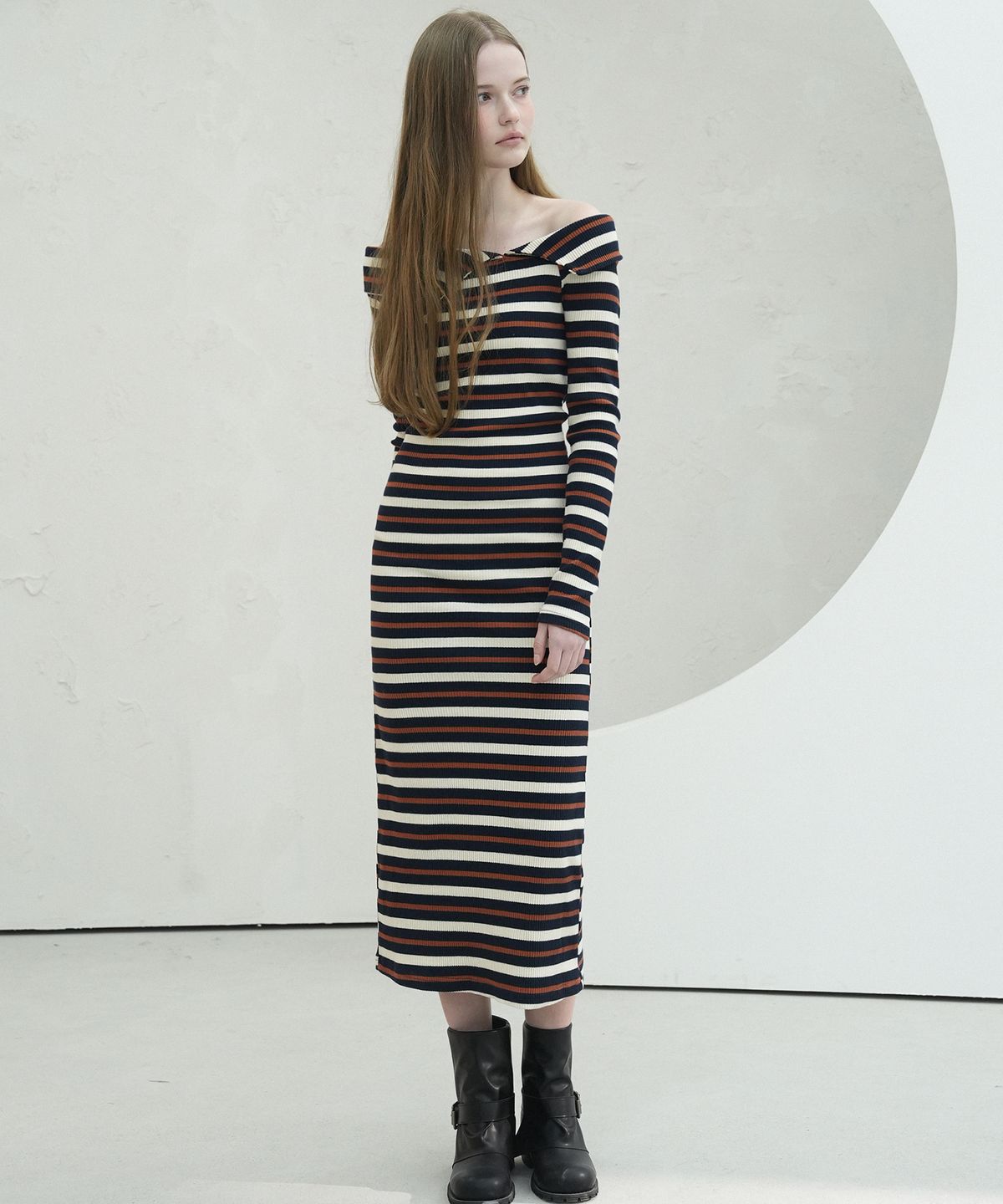 비바셔스(VIVACIOUS) Lovely Stripe Long Dress - 4COL