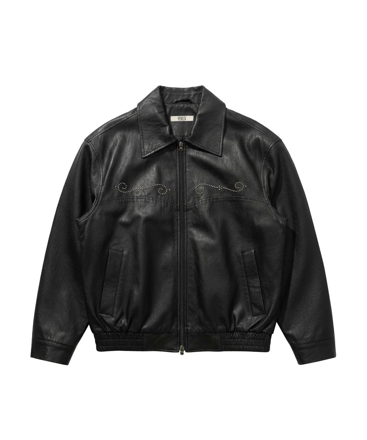 벤에시(VENECY) Studded western leather jacket