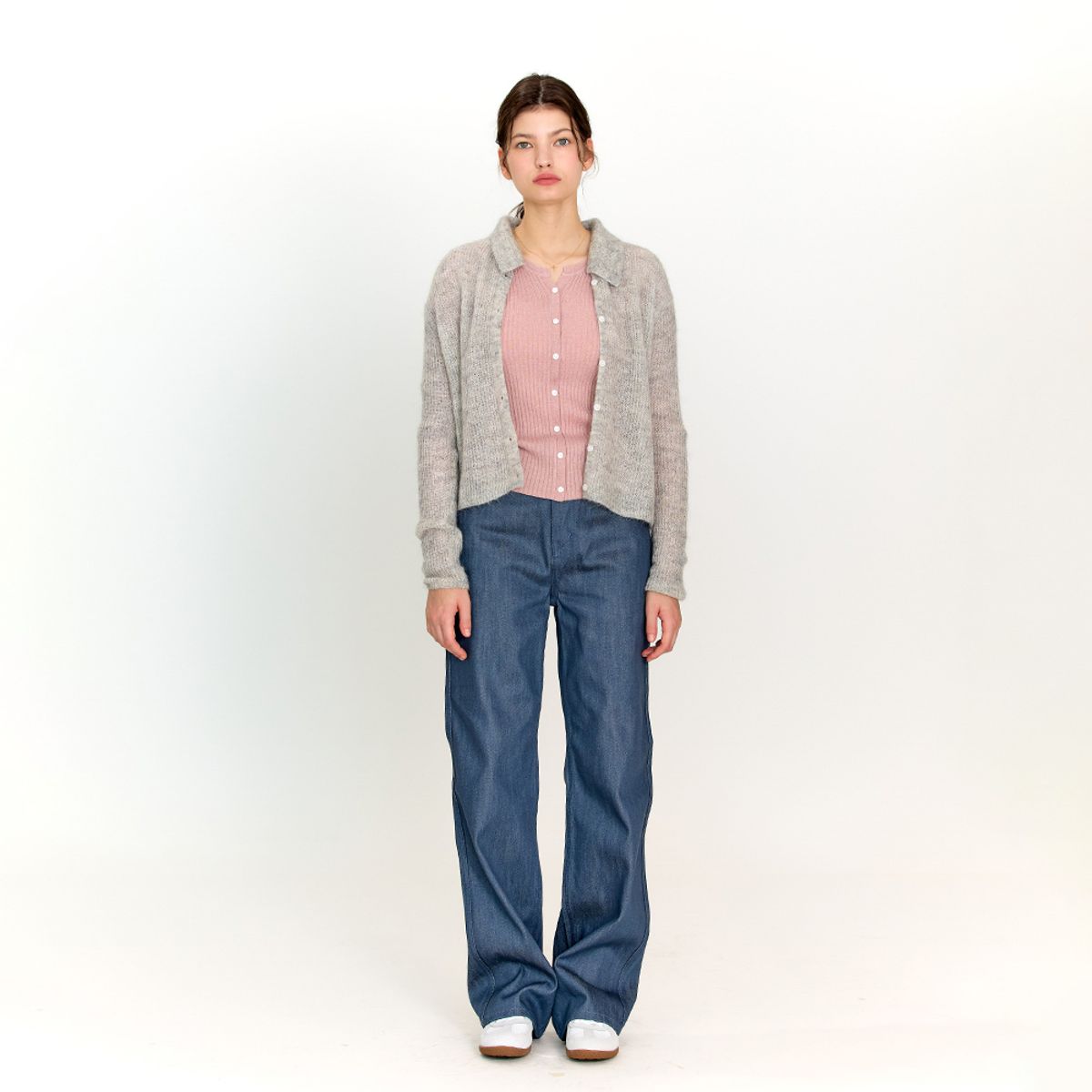 에이앤레이(AEIREI) AR_Stand collar pastel cardigan_3color