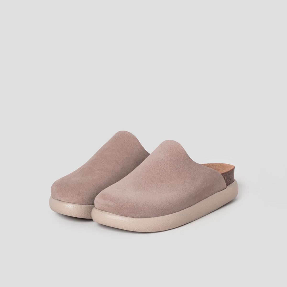 숄(SCHOLL) (WOMEN) 퍼 장식 코르크 크로그  베이지 (HH49K2C34A)