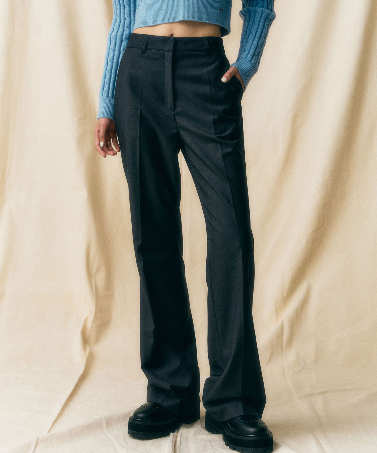비바셔스(VIVACIOUS) Semi Boots Cut Slacks - 3COL