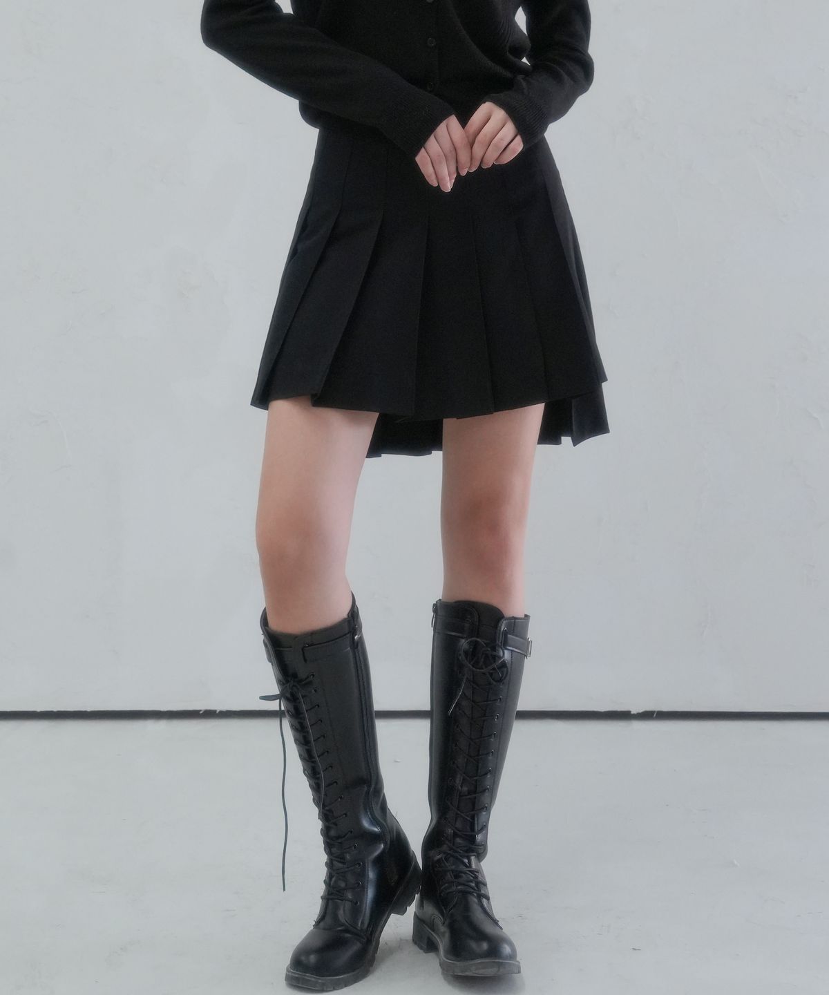 비바셔스(VIVACIOUS) Boy Unbalanced Skirt - 2COL