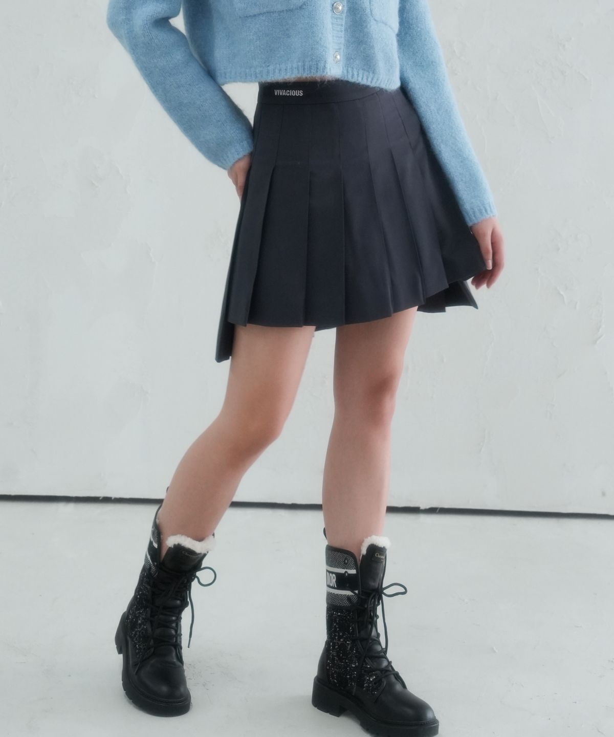 비바셔스(VIVACIOUS) Boy Unbalanced Skirt - 2COL