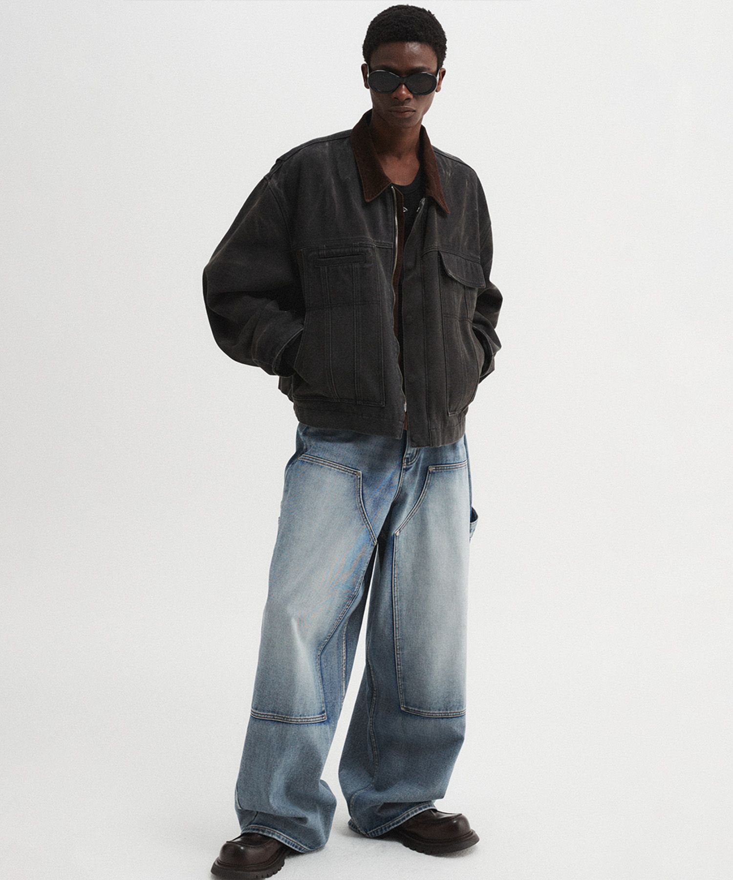 MUSINSA公式 | DNSR ブラシカーペンターデニムパンツブルー