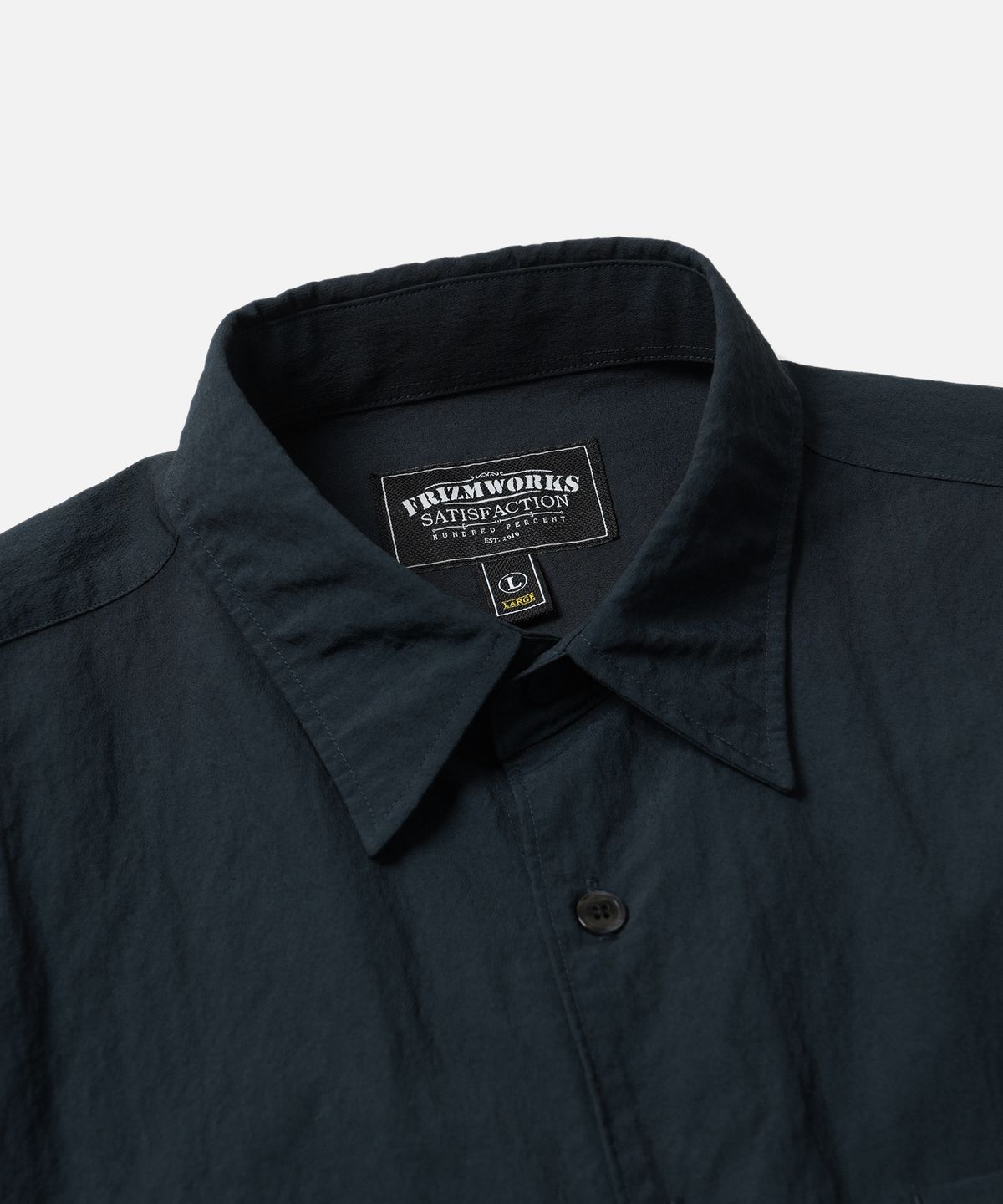 프리즘웍스(FRIZMWORKS) NYLON RAYON RELAXED SHIRT _ NAVY