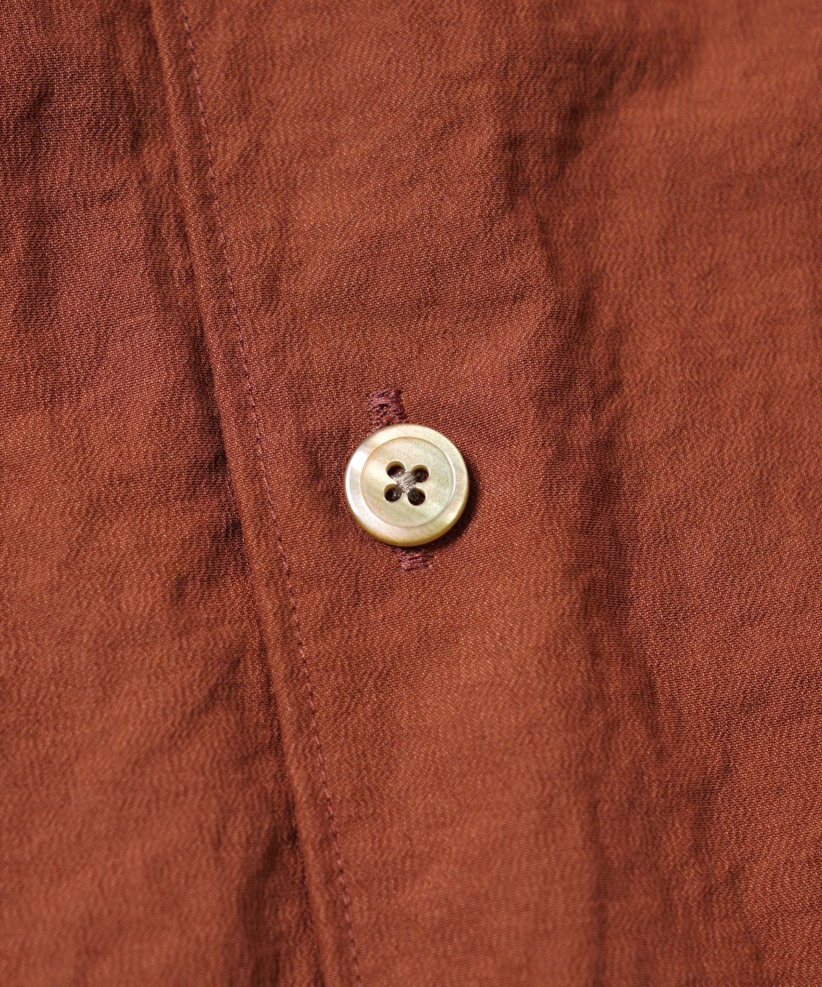 프리즘웍스(FRIZMWORKS) NYLON RAYON RELAXED SHIRT _ BRICK