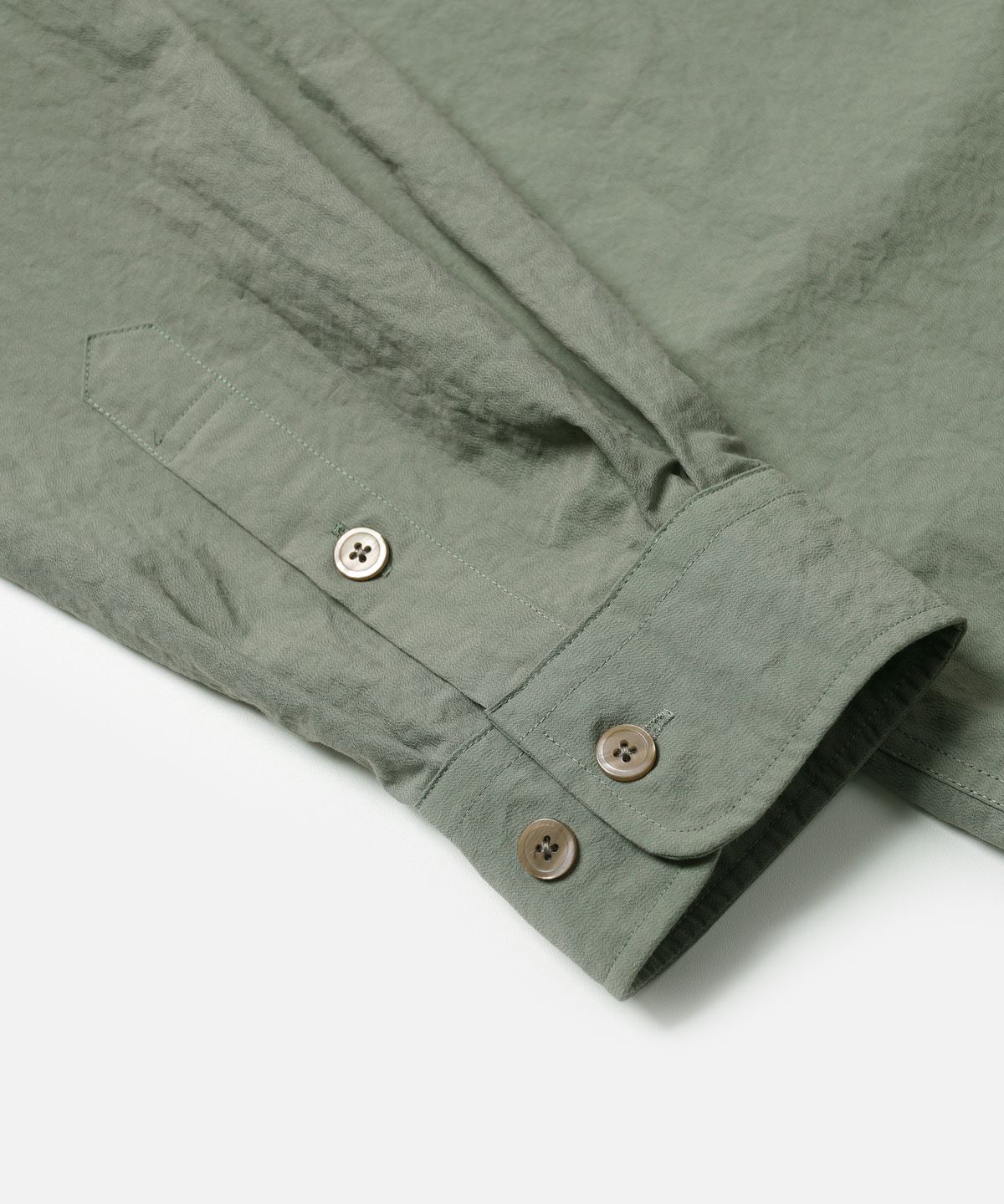프리즘웍스(FRIZMWORKS) NYLON RAYON RELAXED SHIRT _ JADE GREEN