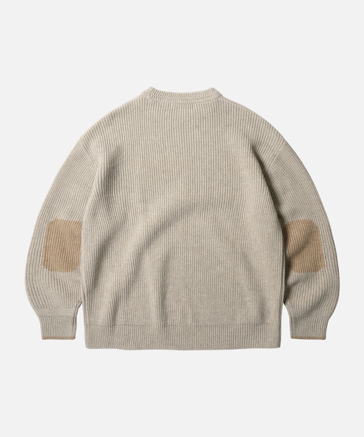 프리즘웍스(FRIZMWORKS) PATCH ROUND PULLOVER KNIT _ OATMEAL