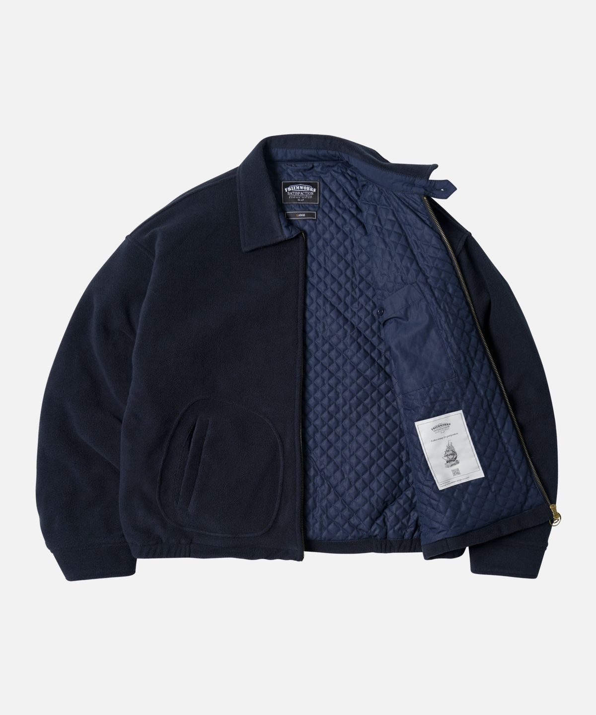 프리즘웍스(FRIZMWORKS) FLEECE DRIZZLER JACKET _ NAVY