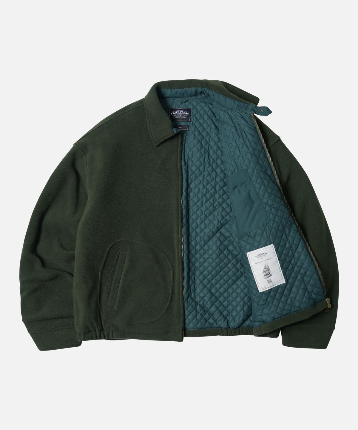 프리즘웍스(FRIZMWORKS) FLEECE DRIZZLER JACKET _ DARK GREEN