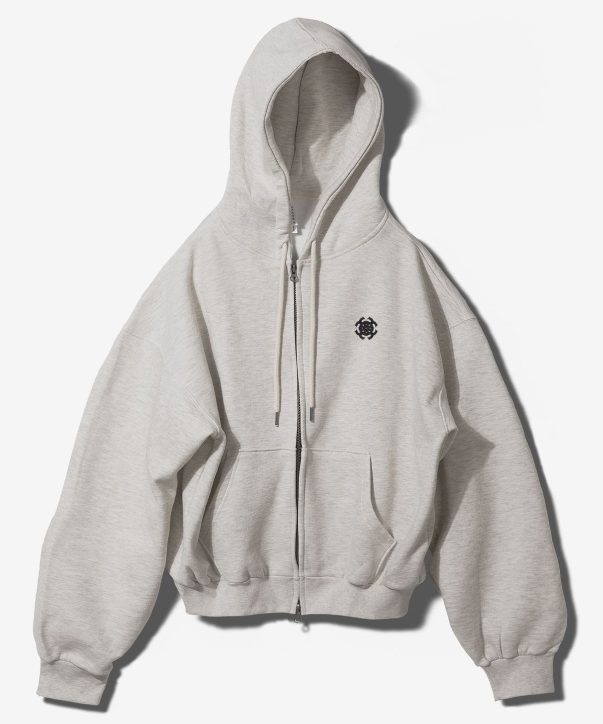 팬쇼(FANSHOW) DEMONIC ANGEL OVER FIT HOODED ZIPUP - OATMEAL