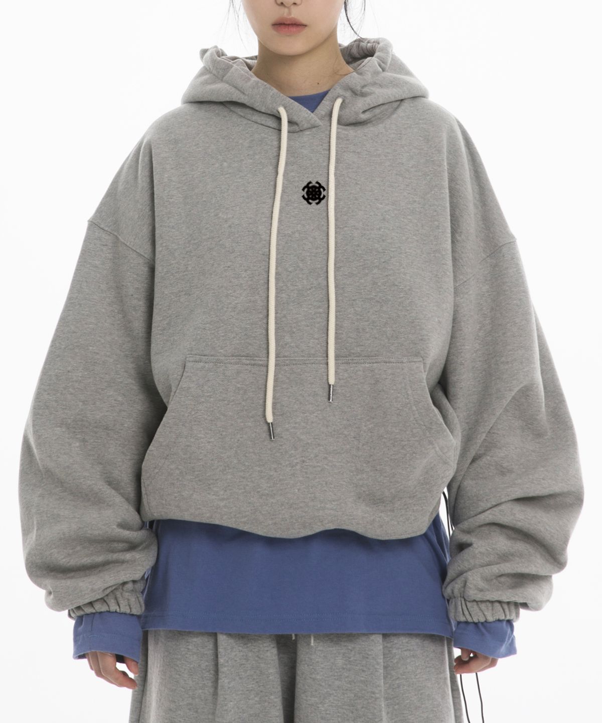 팬쇼(FANSHOW) SYMBOL STRING HOODIE - MELANGE